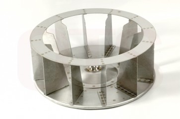 Fan wheel reversing, straight blades