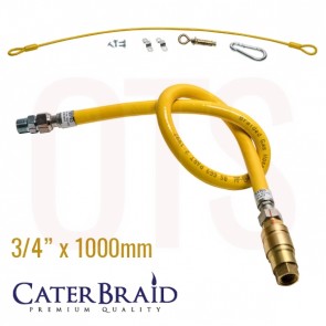 CaterBraid Gas Hose 3/4" x 1000mm Fully Braided