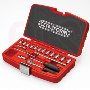 18 Piece 1/4" Drive Hexagon Socket Set - Metric